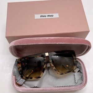 Miu Miu Tortoise Brown Sunglasses